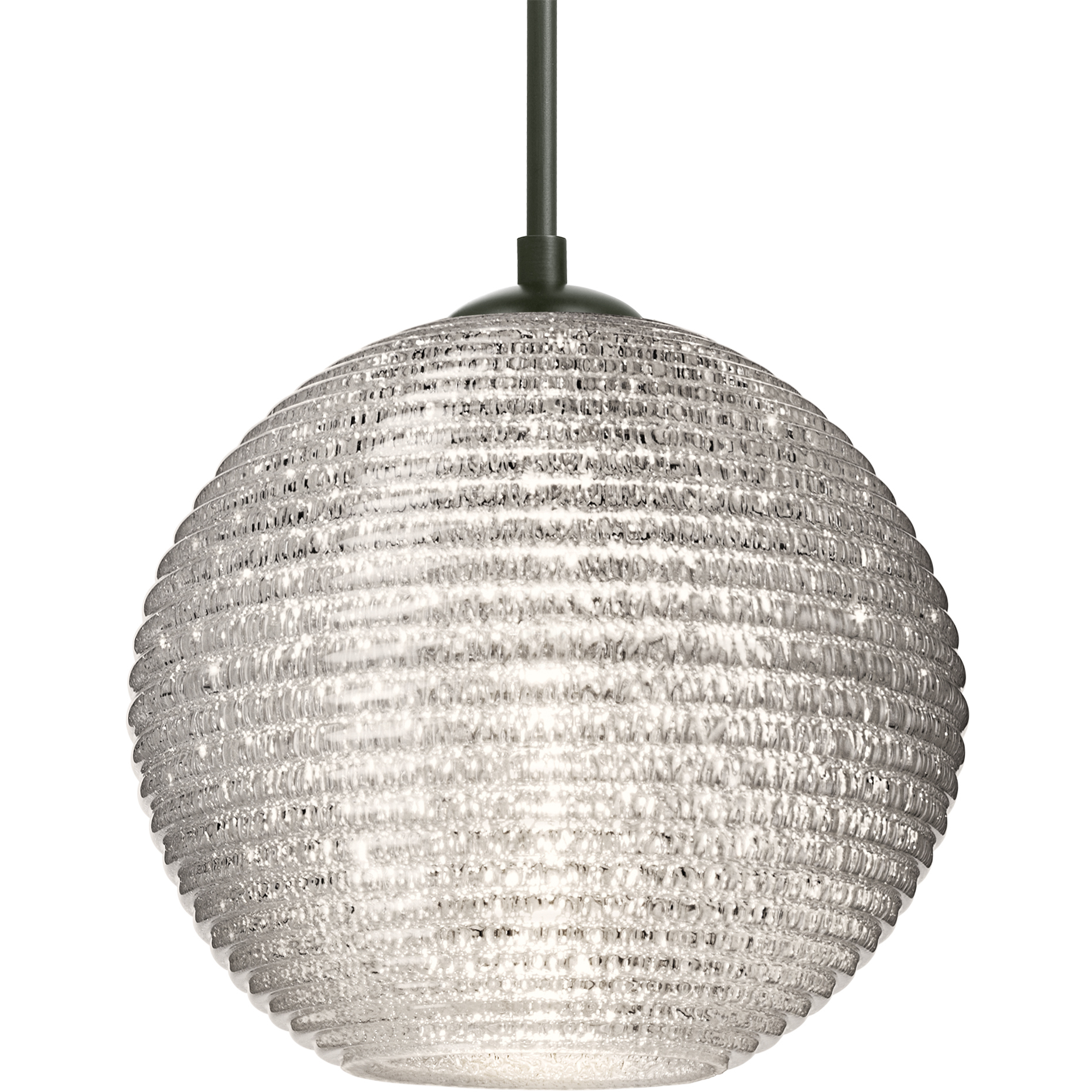 Kristall 8 LED Black Cord Pendant Ceiling Light