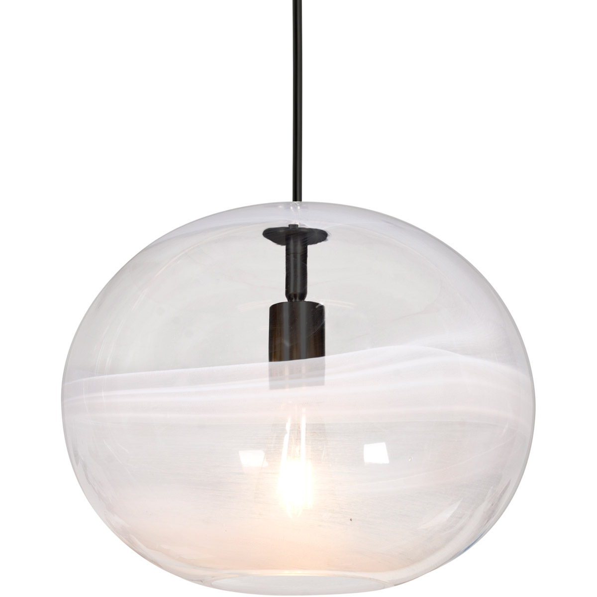 Geno 1 Light Black Pendant Ceiling Light