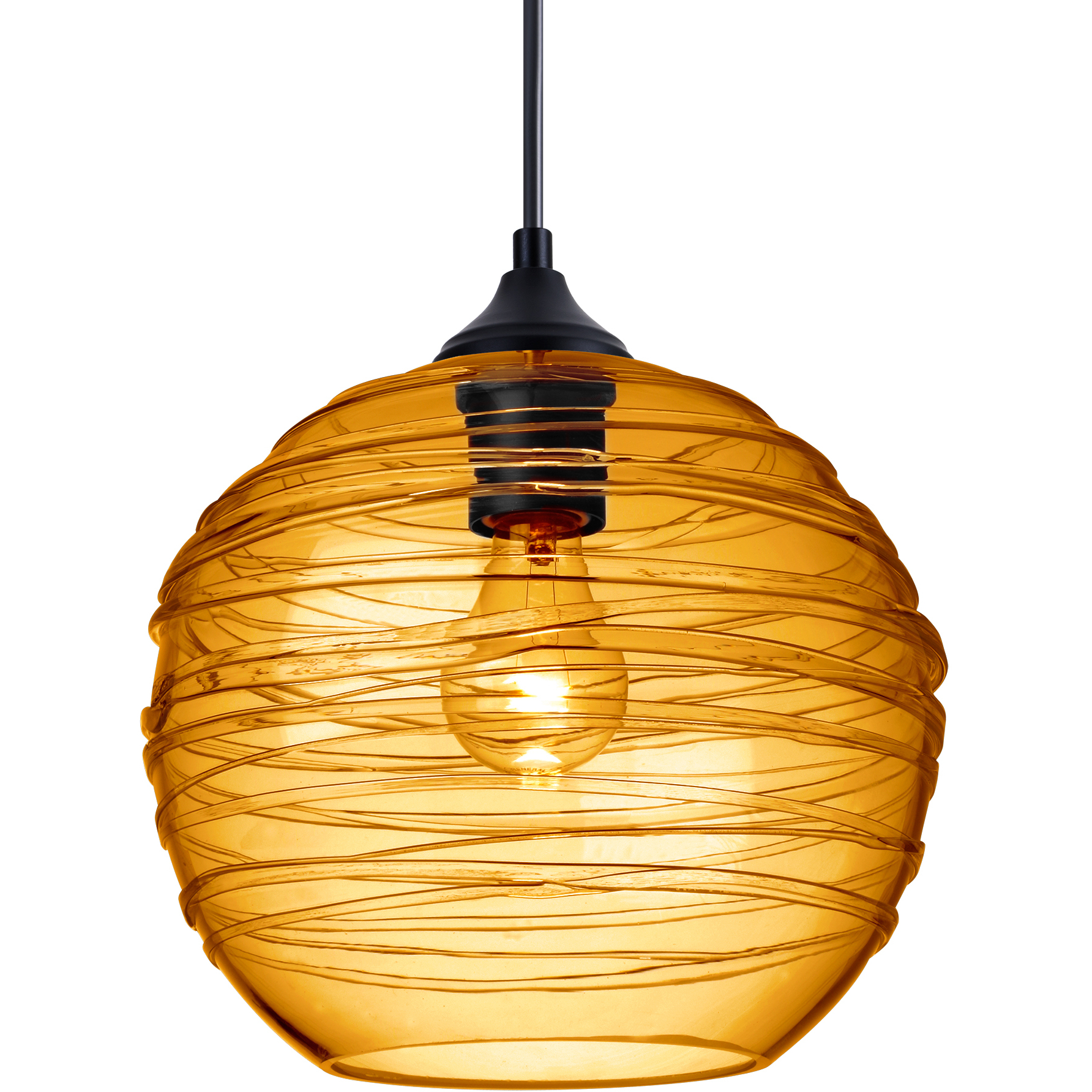 Wave 10 1 Light Black Outdoor Pendant