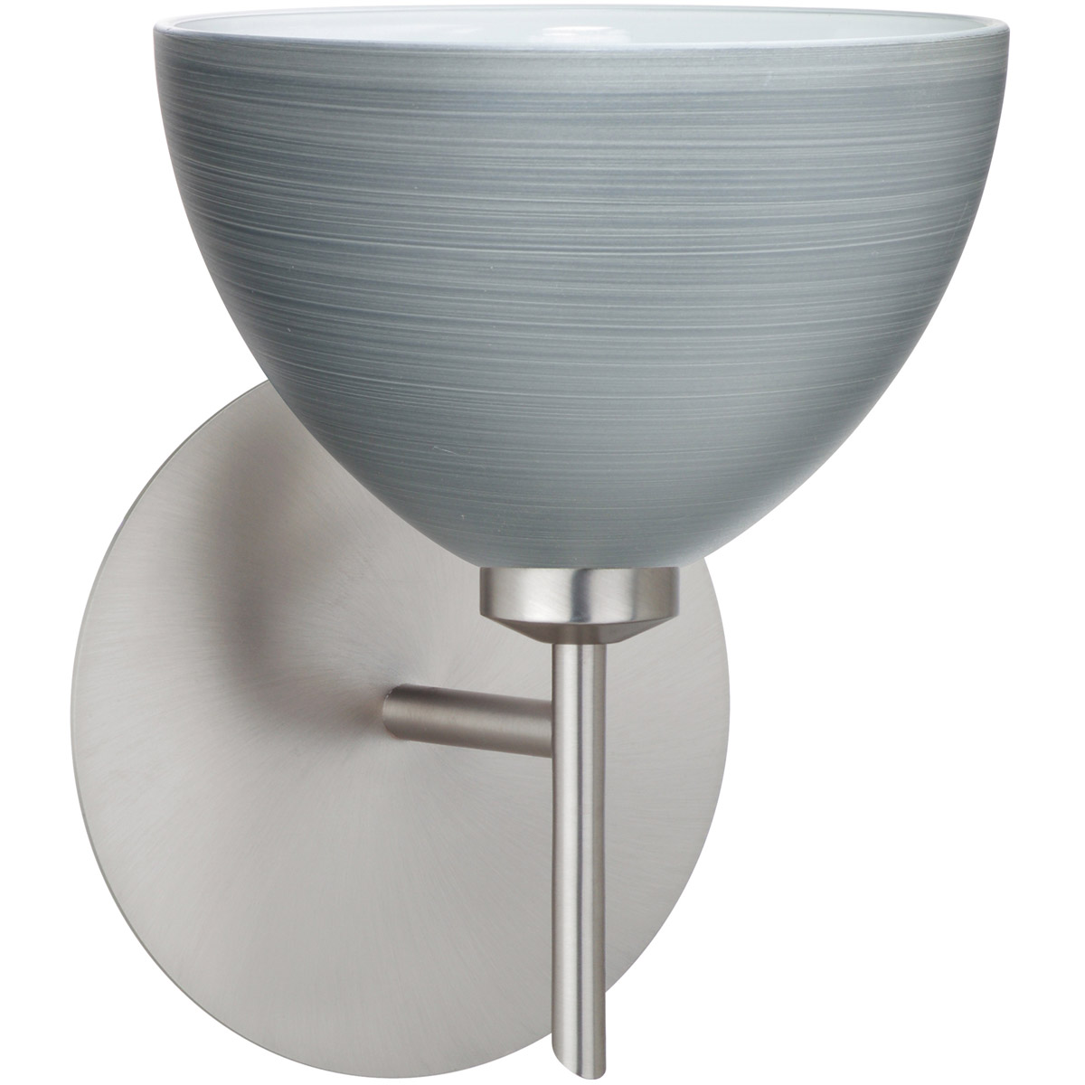 Brella 1 Light 6 inch Satin Nickel Mini Sconce Wall Light in Halogen, Titan Glass