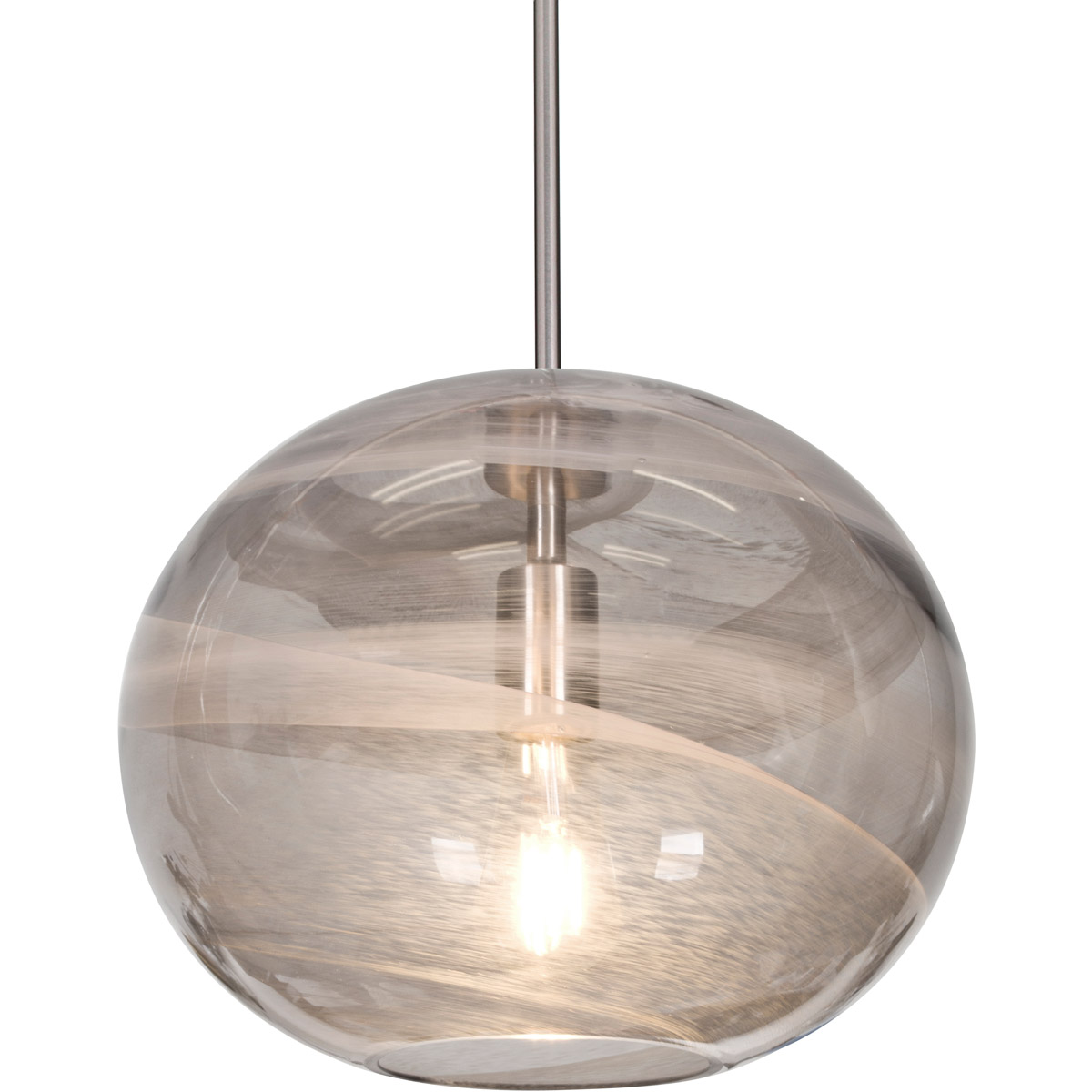 Geno 1 Light Satin Nickel Pendant Ceiling Light