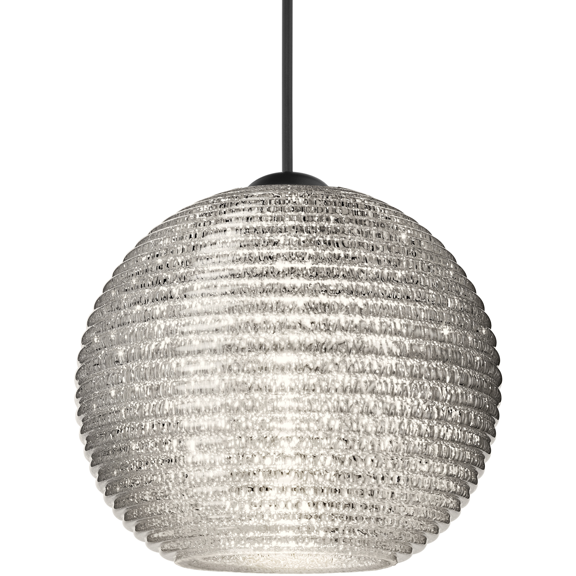 Kristall 6 LED Black Cord Pendant Ceiling Light