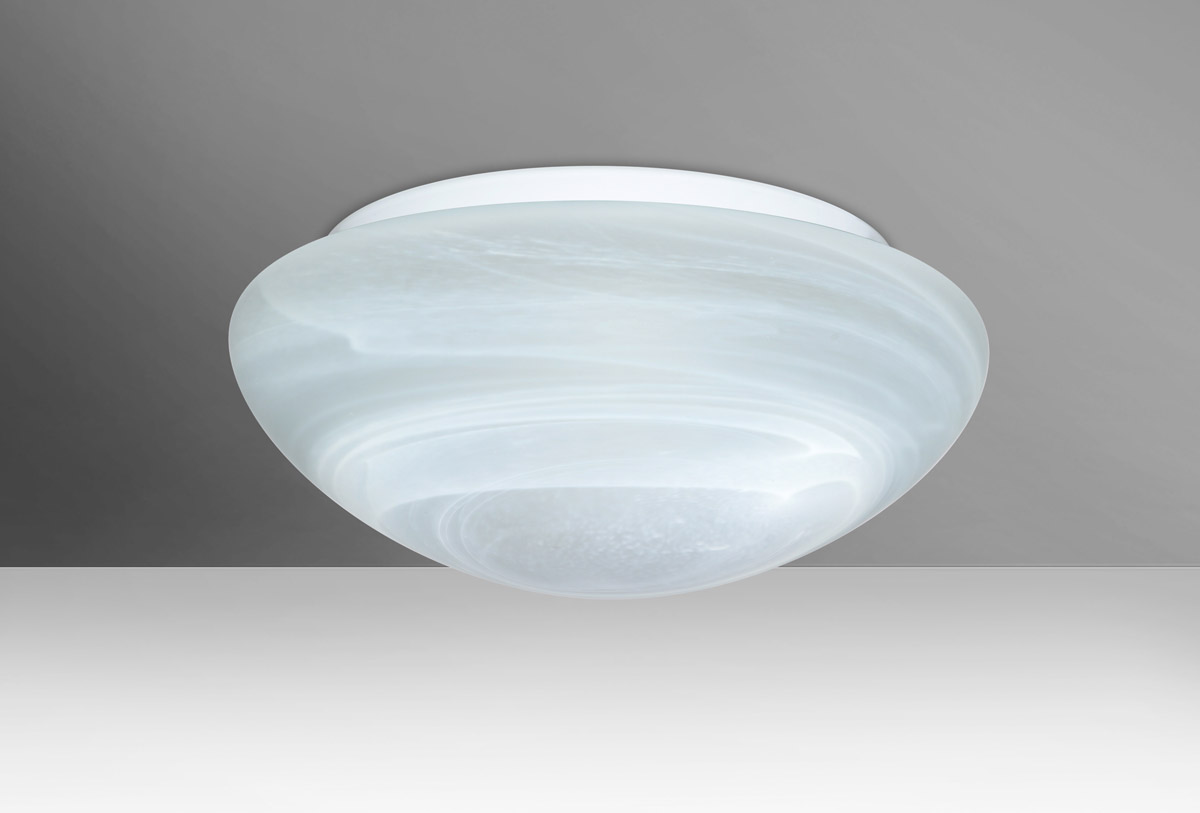Bobbi 12 2 Light 12 inch Flush Mount Ceiling Light in Incandescent, Marble Glass