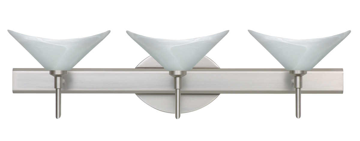 Hoppi 3 Light 23 inch Satin Nickel Vanity Lighting Wall Light in Halogen