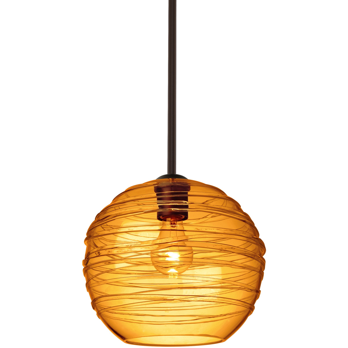 Besa Lighting 1TT462782BR Wave 10 1 Light Bronze Stem Pendant Ceiling