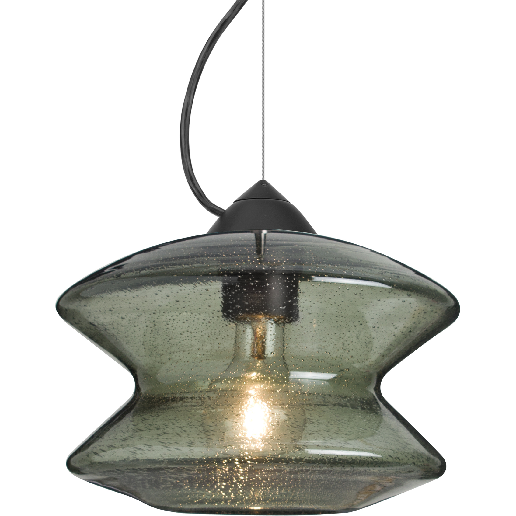 Zen 1 Light Black Cable Pendant Ceiling Light