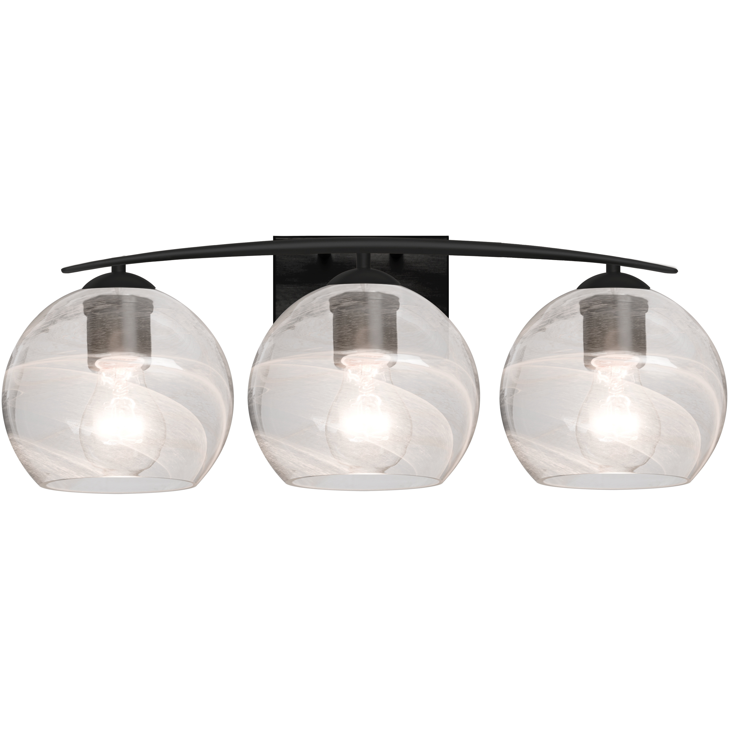 Jilly 3 Light 25.25 inch Black Vanity Light Wall Light