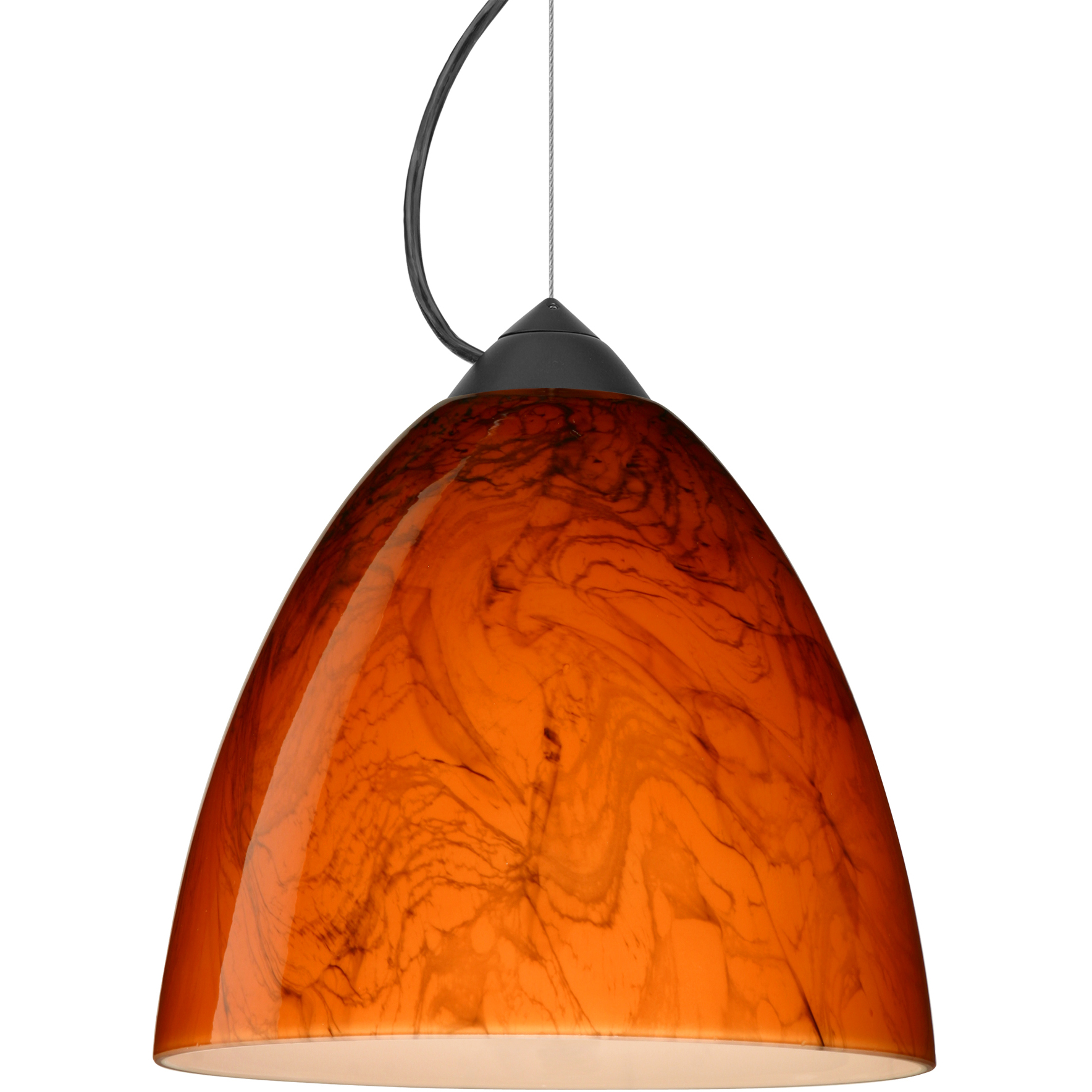 Vila 1 Light Black Cord Pendant Ceiling Light