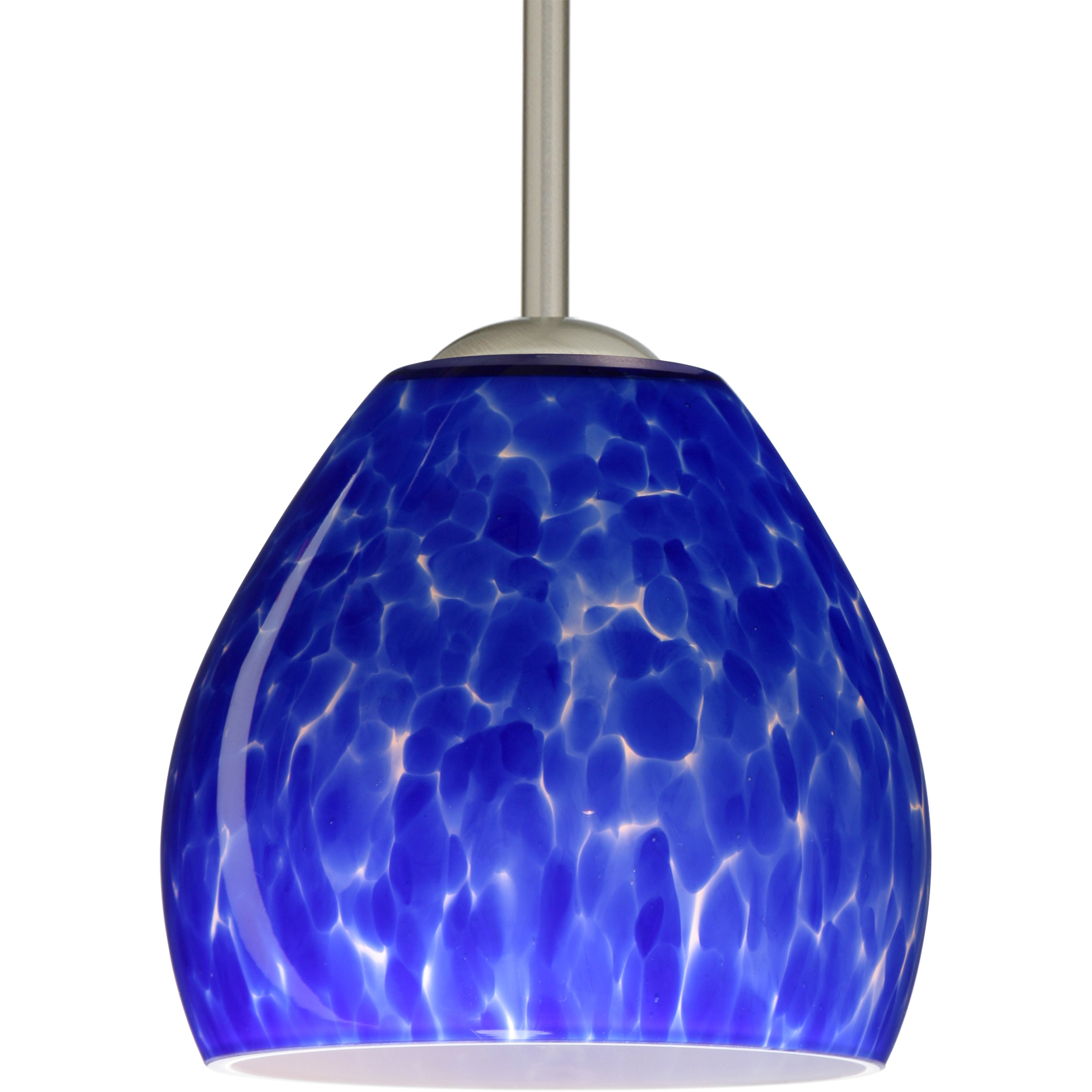 Bolla 1 Light Satin Nickel Stem Pendant Ceiling Light
