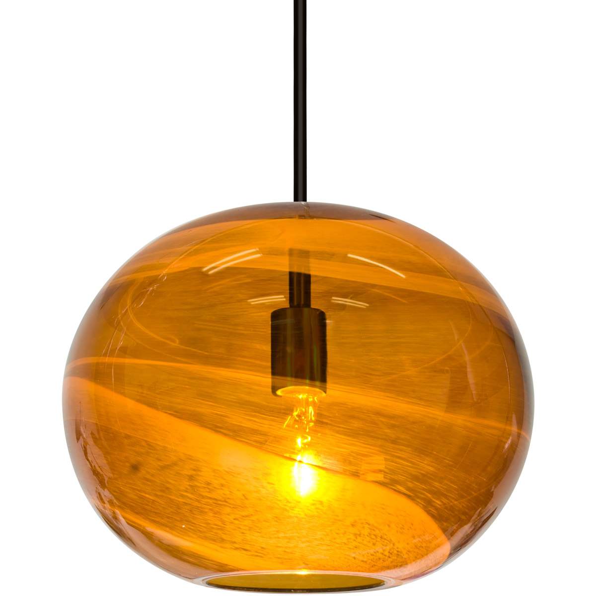 Geno 1 Light Black Pendant Ceiling Light