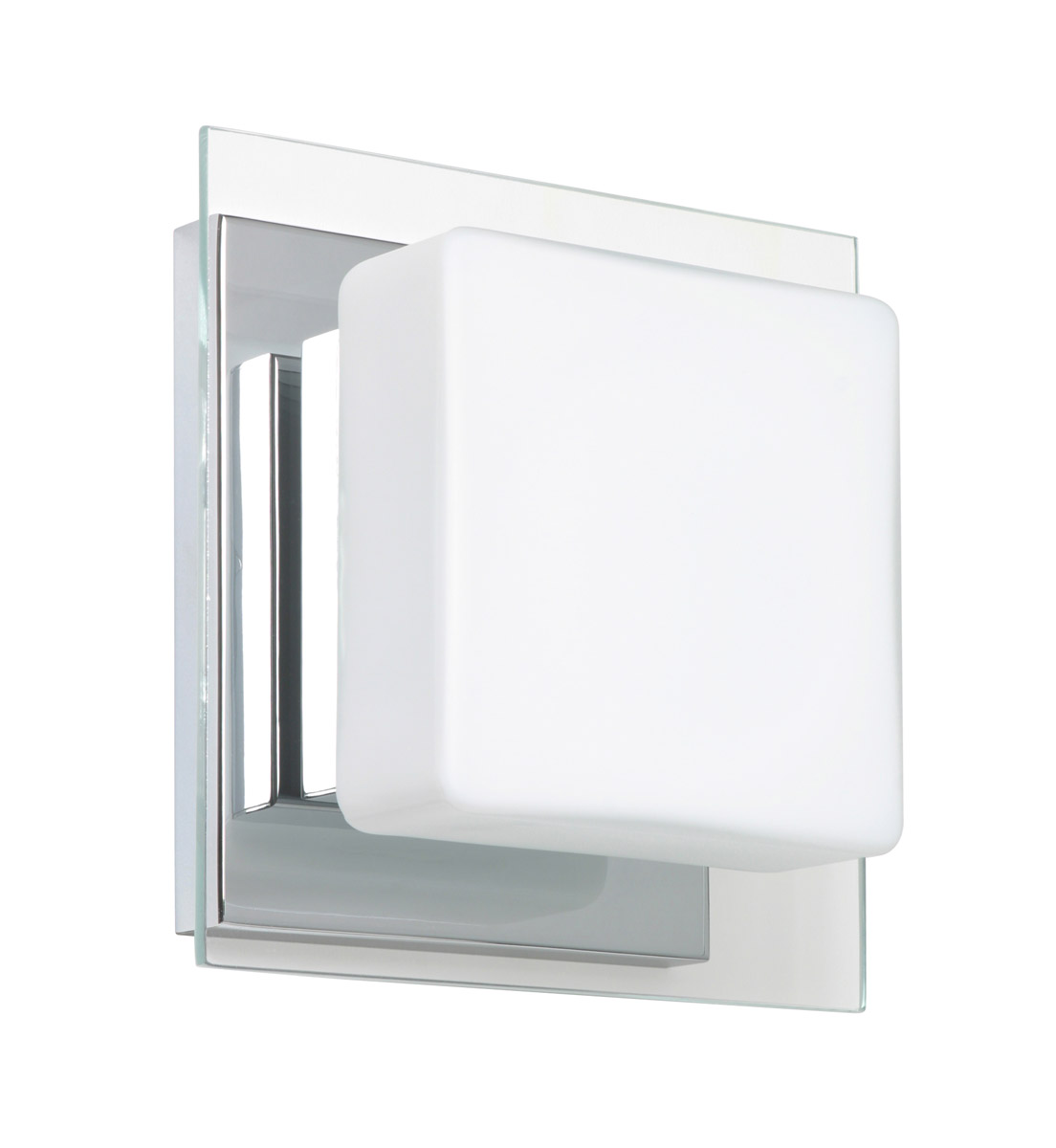 Alex 1 Light 6 inch Chrome ADA Mini Sconce Wall Light in Halogen, Opal/Clear Glass
