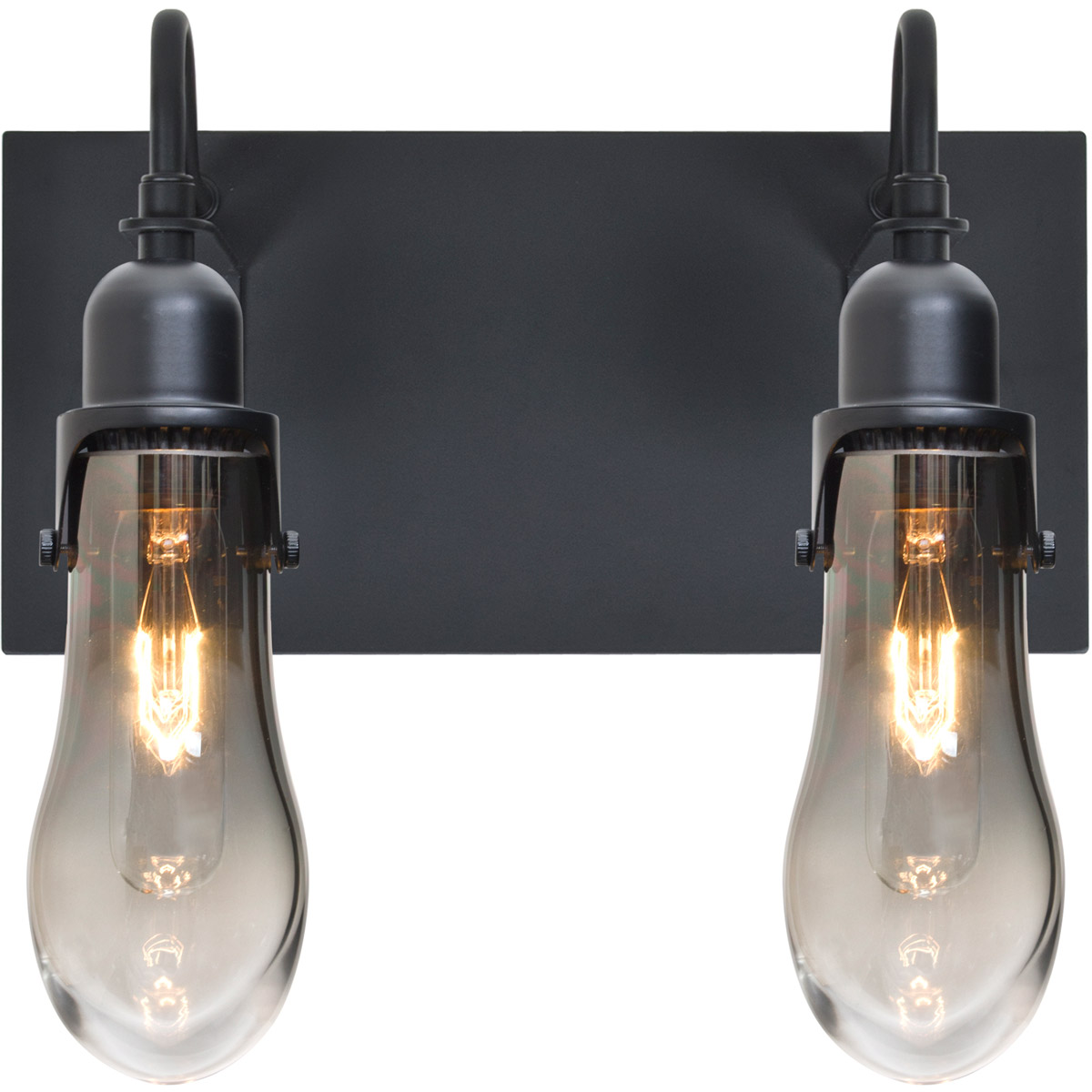 Wish 2 Light 12 inch Black Vanity Light Wall Light