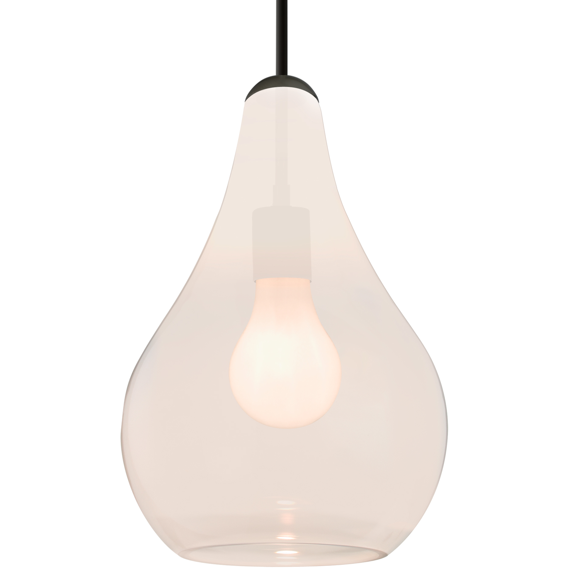 Leon 1 Light Black Cord Pendant Ceiling Light