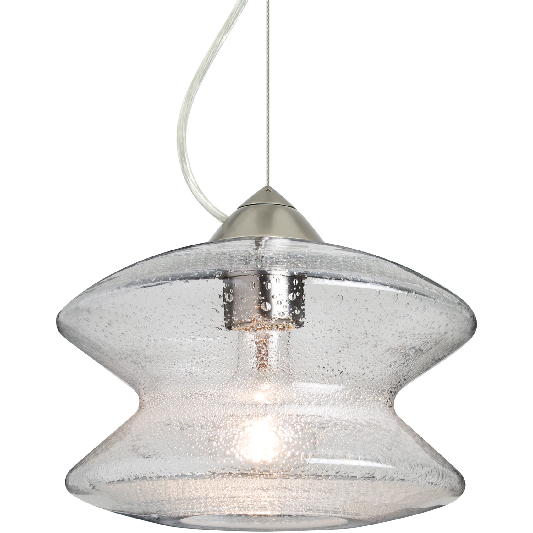 Zen 1 Light Satin Nickel Cable Pendant Ceiling Light