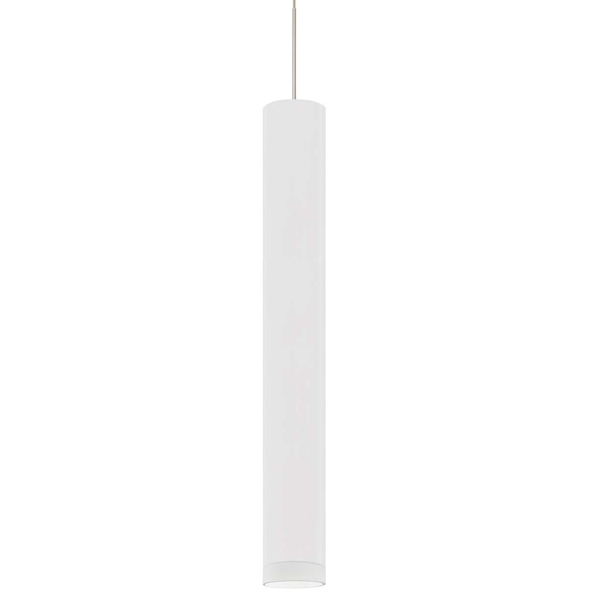 Besa Lighting Cafe LED Satin Nickel Pendant Ceiling Light in White/Frost Glass 1XT-CAFE18WF-LED-SN - Open Box