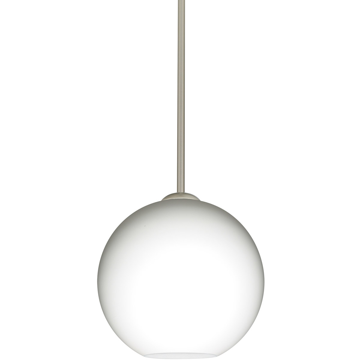 Coco 8 1 Light Satin Nickel Stem Pendant Ceiling Light in Incandescent, Opal Matte Glass
