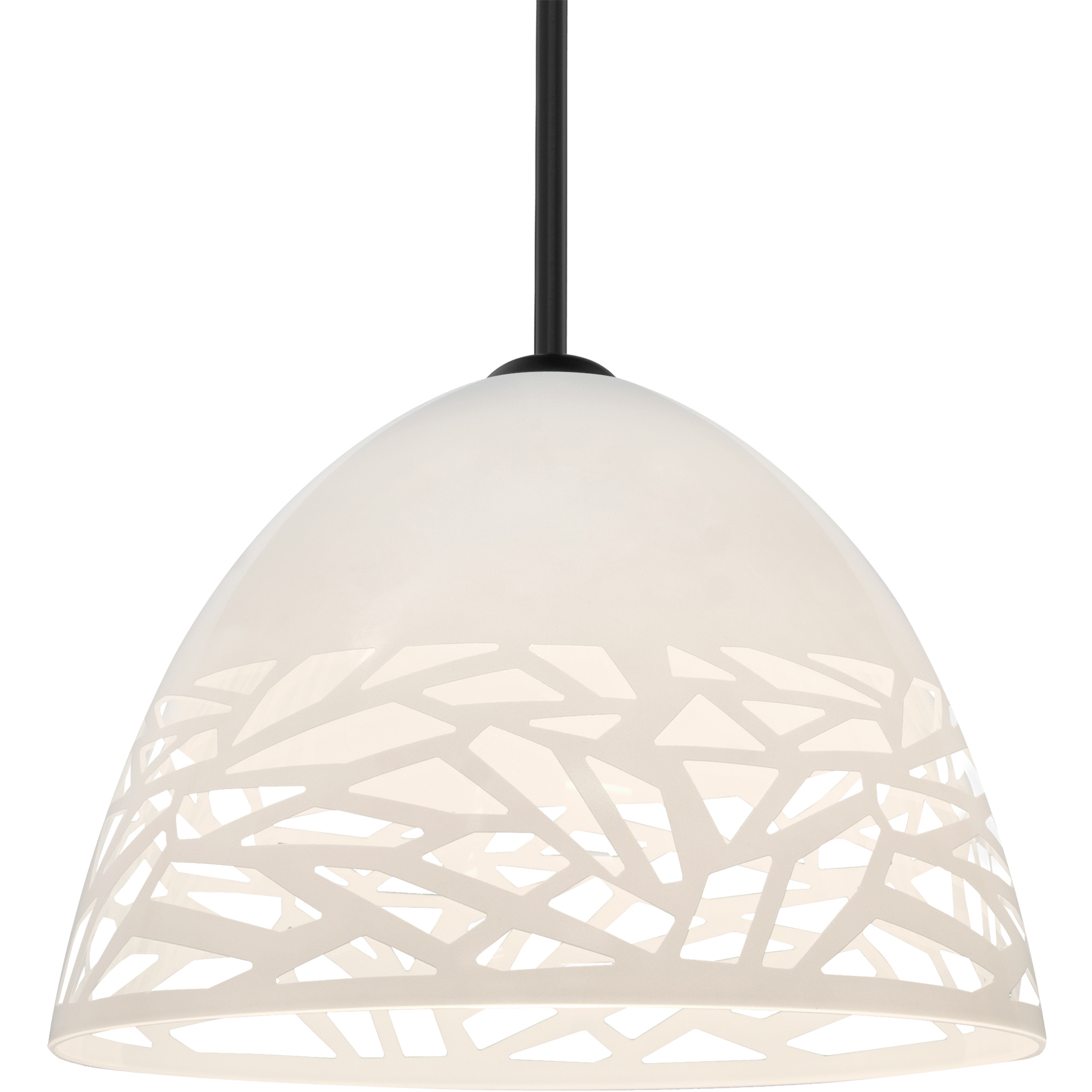 Kiev 1 Light Black Stem Pendant Ceiling Light