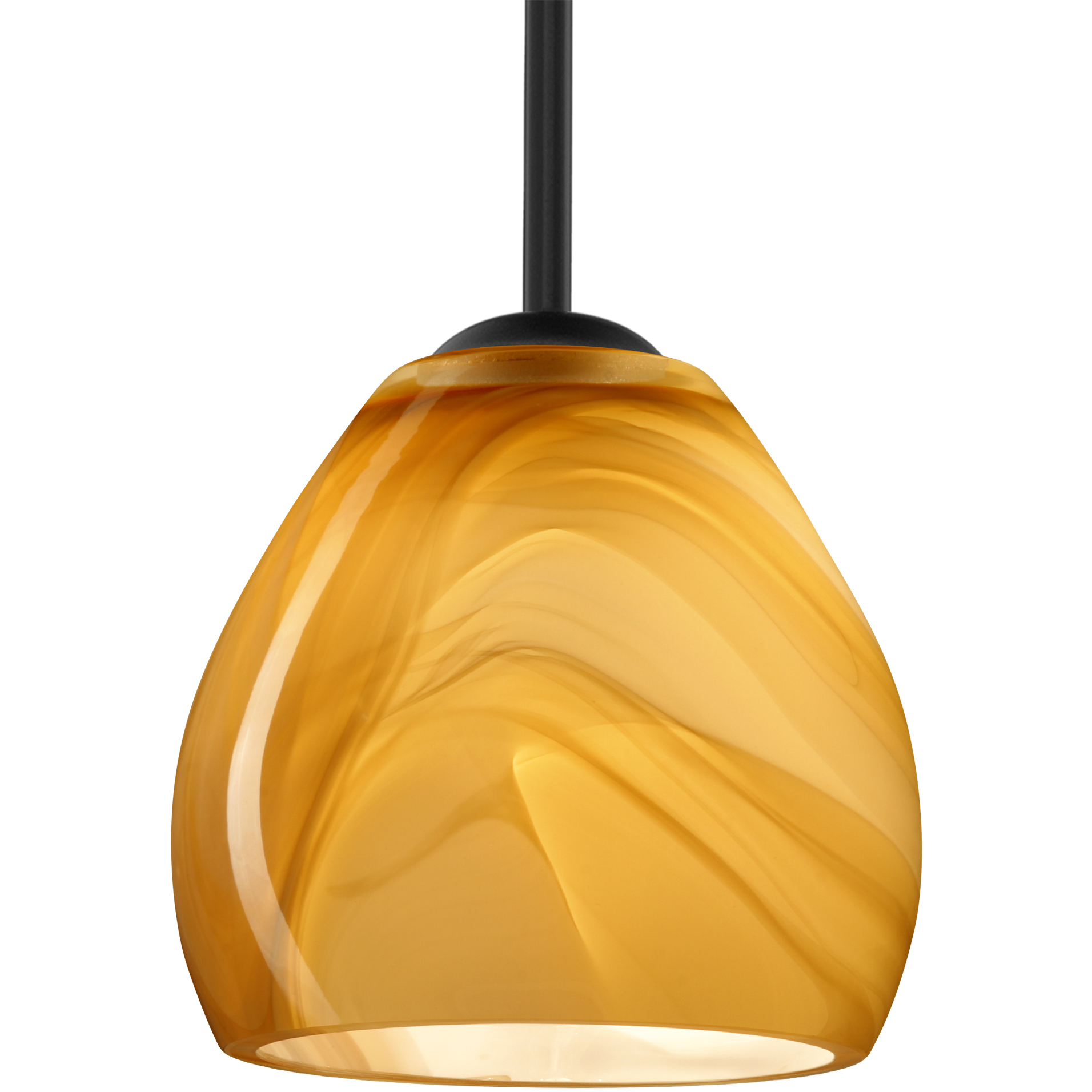 Bolla 1 Light Black Stem Pendant Ceiling Light