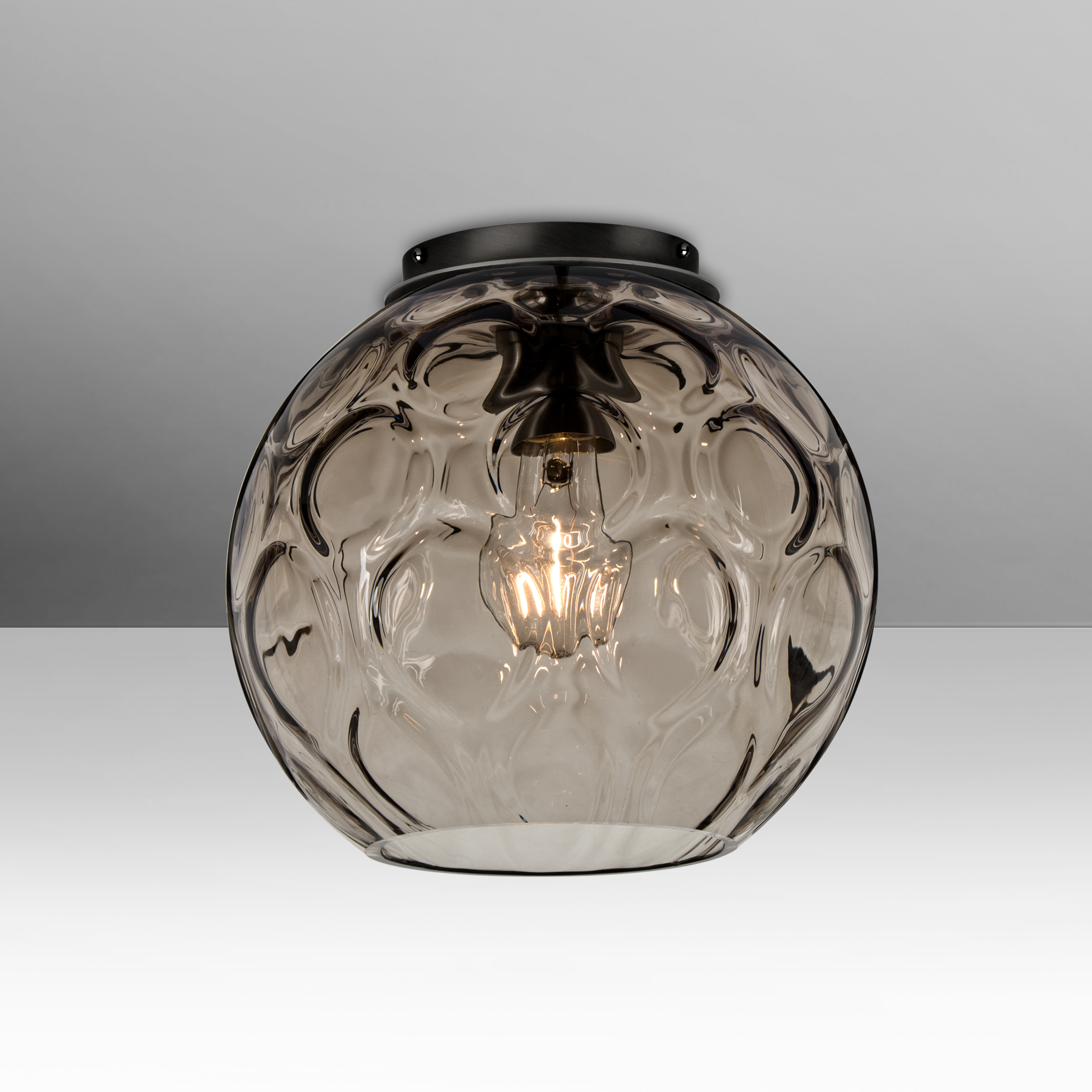 Bombay 1 Light 9.8 inch Black Flush Mount Ceiling Light